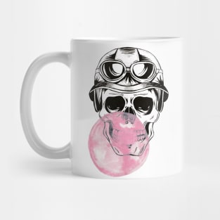 Aviator sugar skull / Bubble Gum Mug